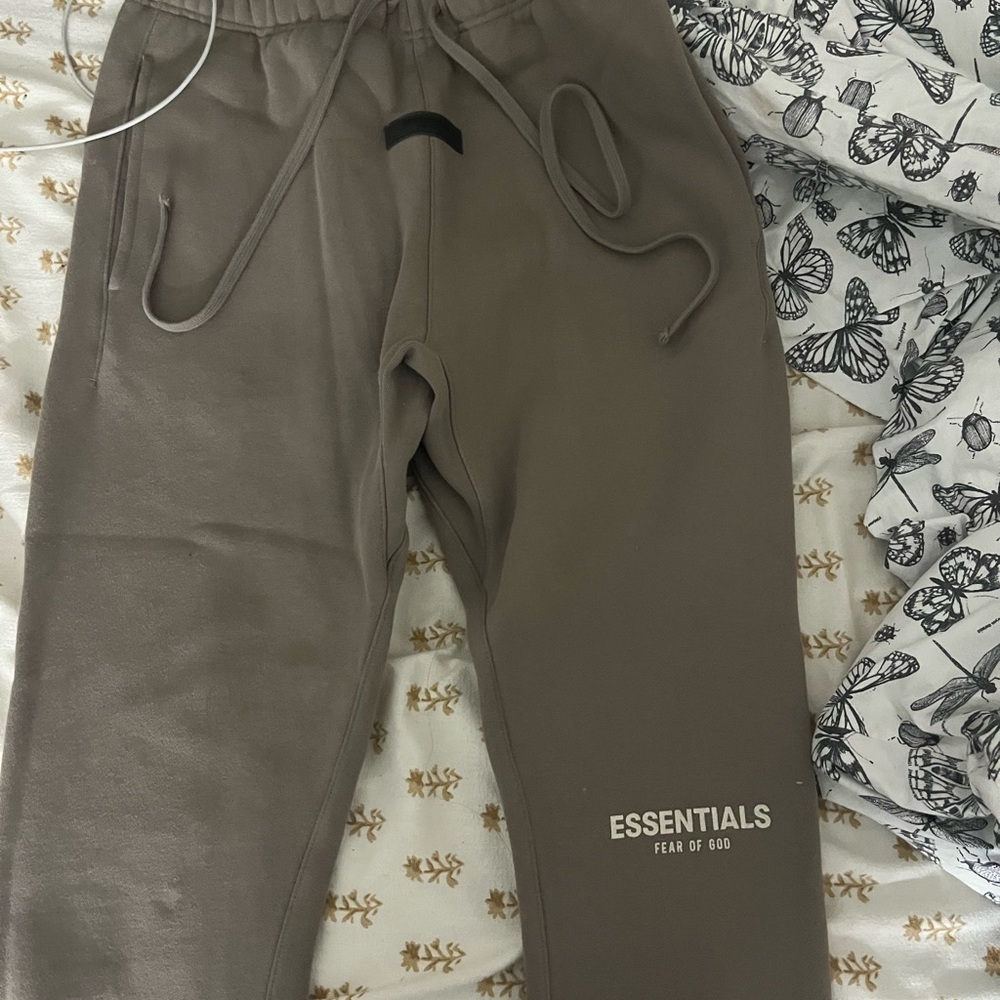 Fear of God Essentials Beige Joggers